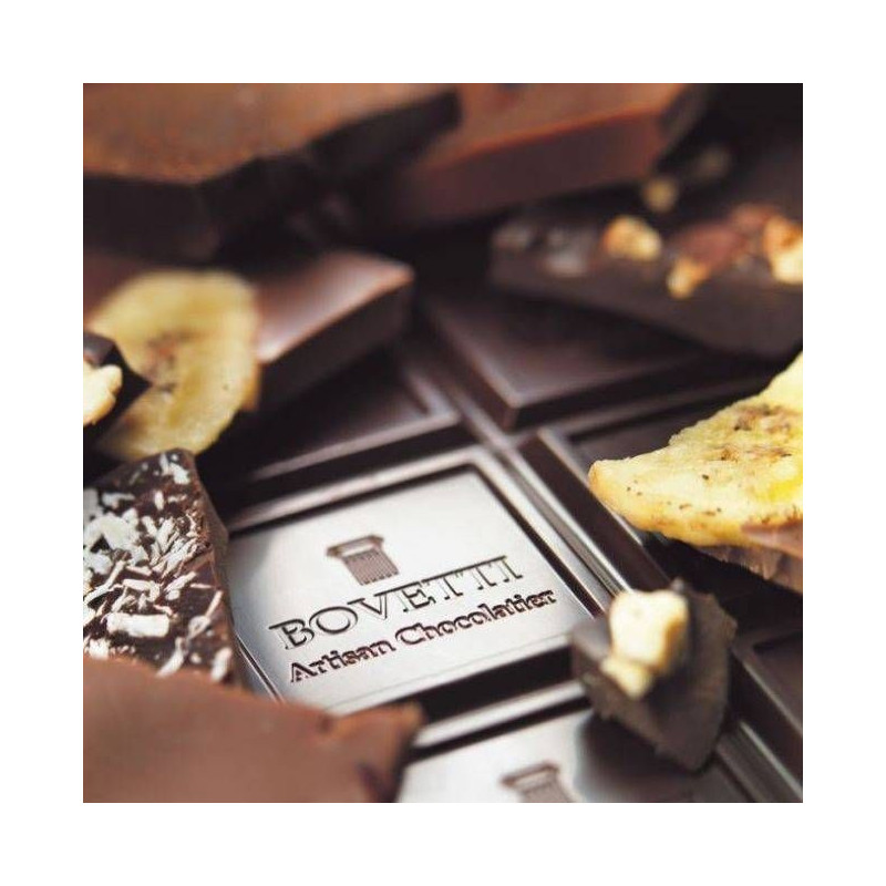 Chocolat Noir et Fèves de Cacao 50g - Bovetti