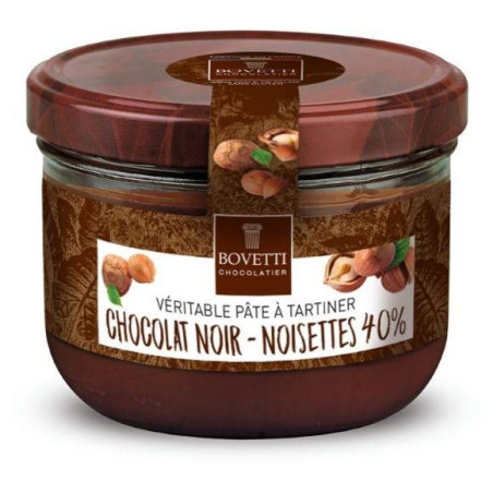 Pâte à tartiner Chocolat Noir 350g - Bovetti
