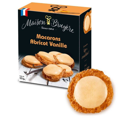 Biscuits macarons Abricot Vanille - Maison Bruyère