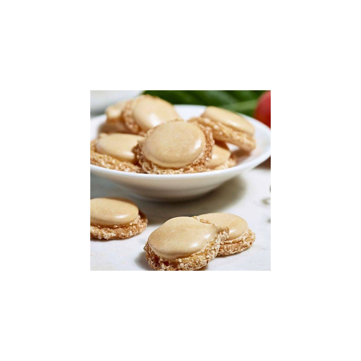 Biscuits macarons Abricot Vanille - Maison Bruyère