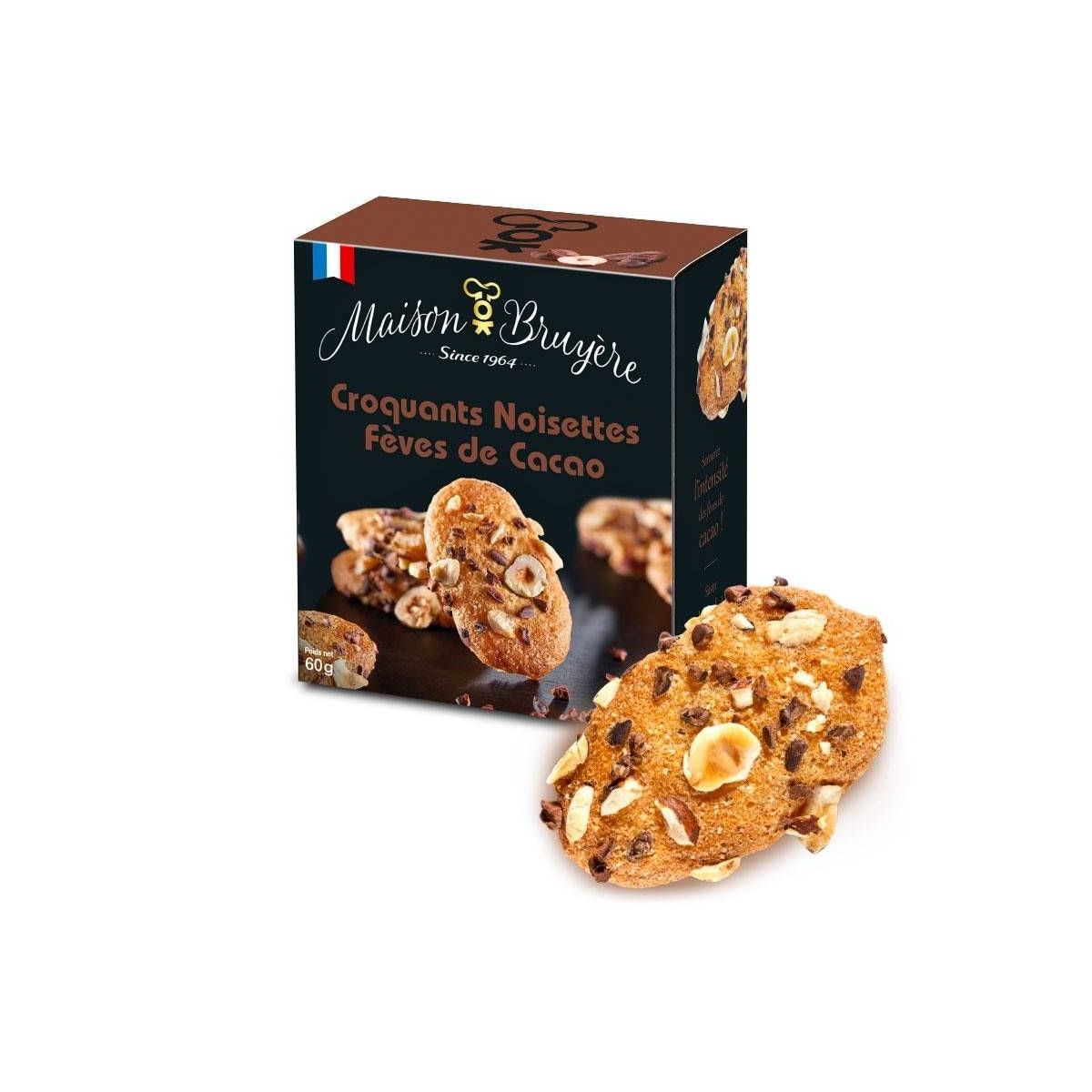 Croquants Noisettes fèves de Cacao - Maison Bruyère
