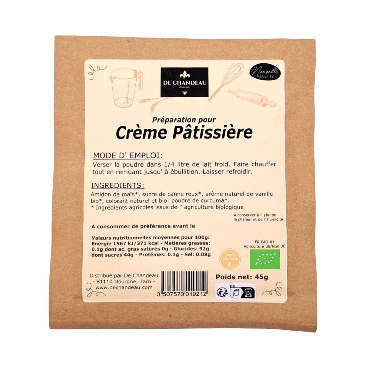 Crème Pâtissière BIO