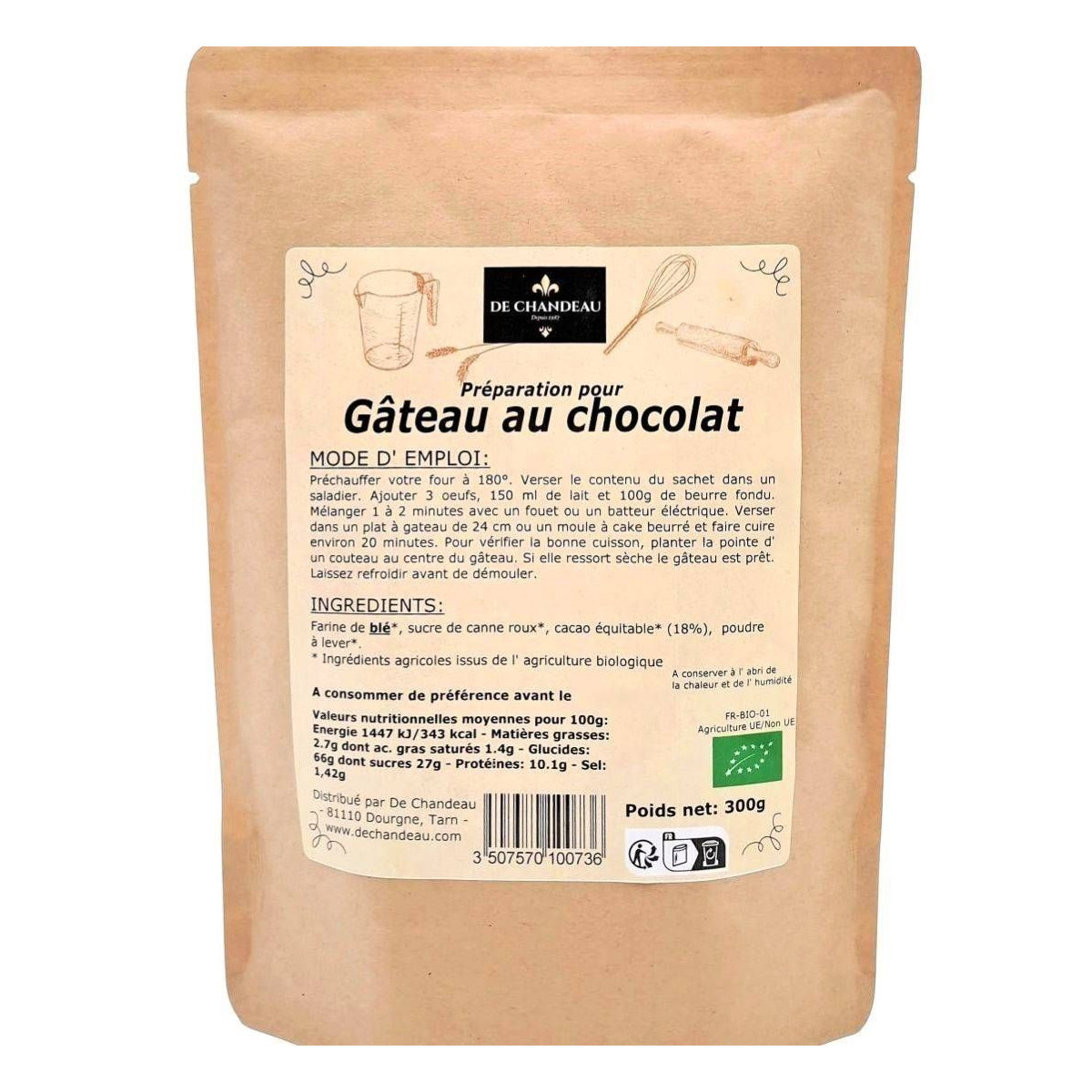 Gâteau au Chocolat BIO