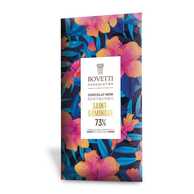 Chocolat Noir Saint-Domingue BIO 80g - Bovetti