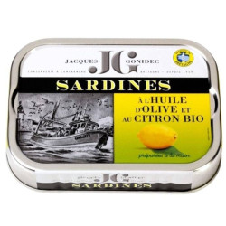 Sardines à l'huile d'Olive et au Citron BIO - Gonidec
