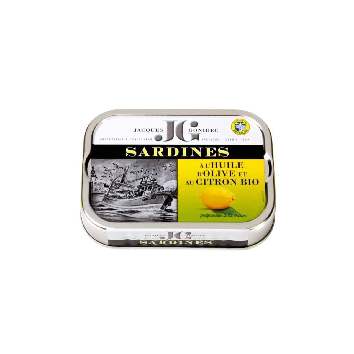 Sardines à l'huile d'Olive et au Citron BIO - Gonidec