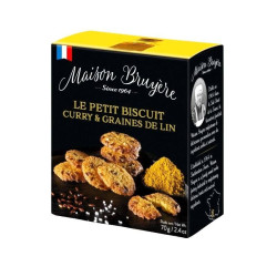 Biscuits salés au Curry et graines de Lin - Maison Bruyère
