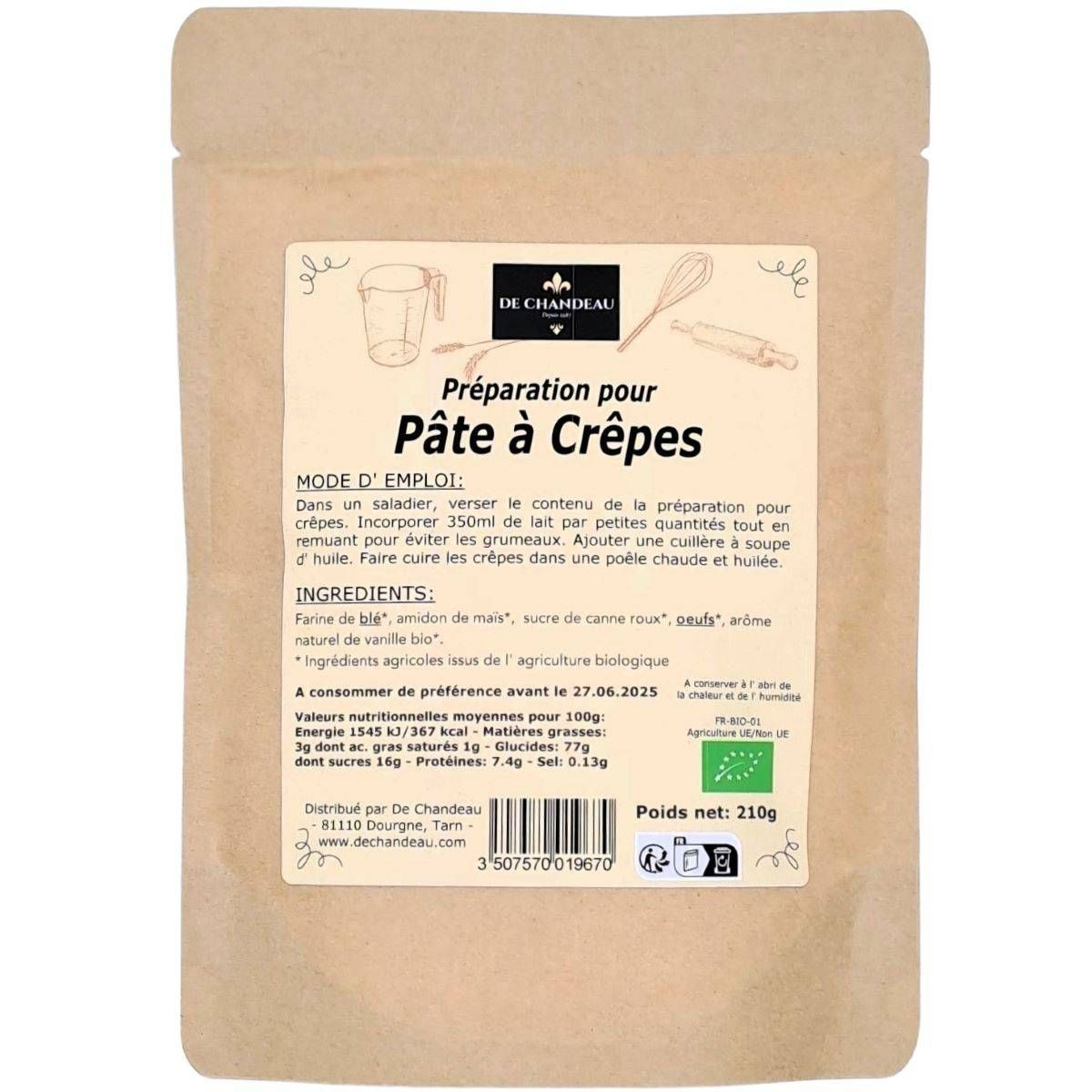 Pâte à Crêpes BIO