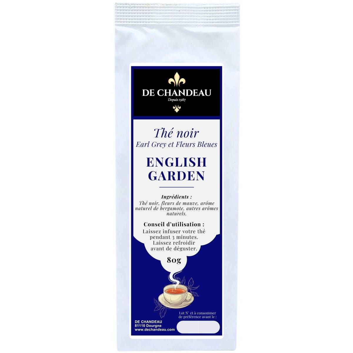 English Garden - Thé Noir Earl Grey et Fleurs Bleues