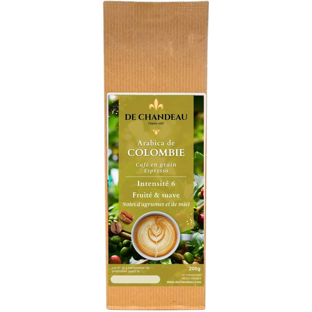Café de Colombie Excelso en grain