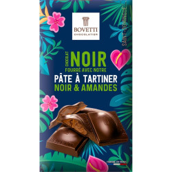 Chocolat Noir fourré pâte à tartiner Chocolat Noir Amandes BIO - 100g