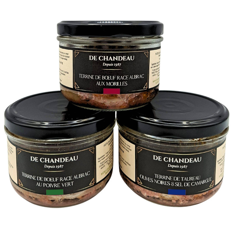 Terrine de Taureau aux Olives Noires et Sel de Camargue - 160g